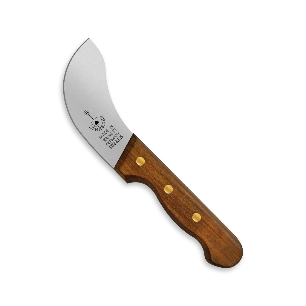 Pisau Daging Stainless Cap Garpu Asli Herder Solingen Germany - Skinning Knife Gagang Kayu Walnut