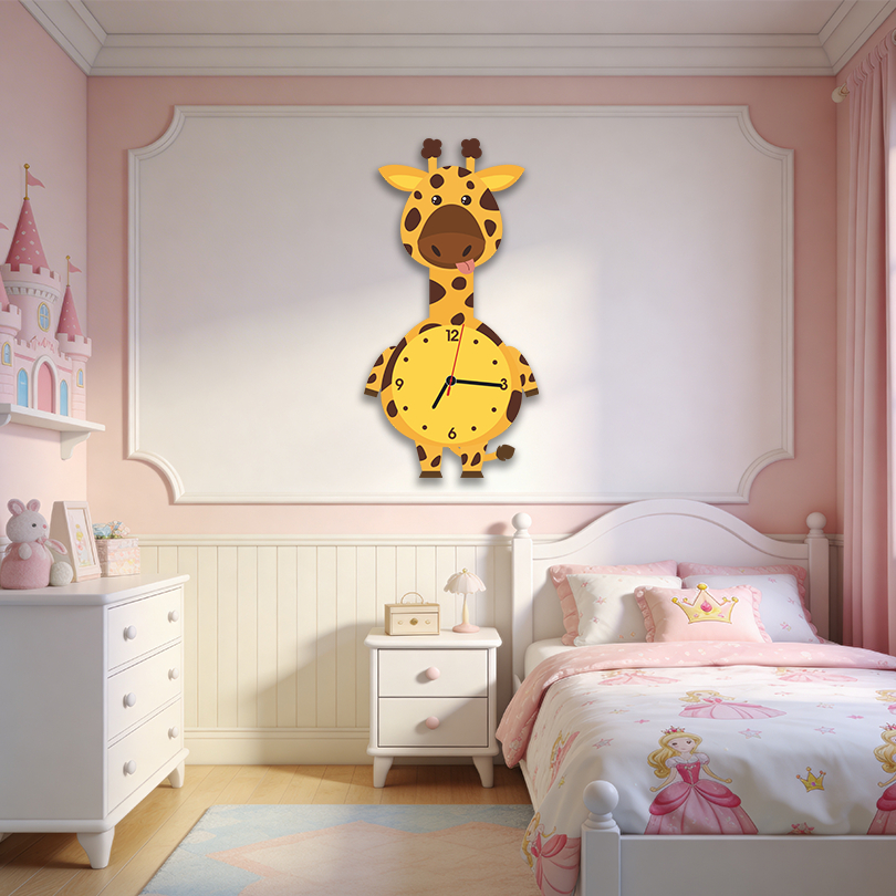 Jam Dinding | Jam Dinding Lucu | Jam Dinding Anak - Motif Karakter Minimalist