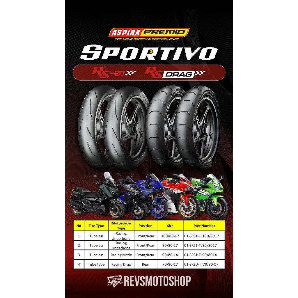 ASPIRA PREMIO SPORTIVO RS-01 RING 17 BAN TUBELESS