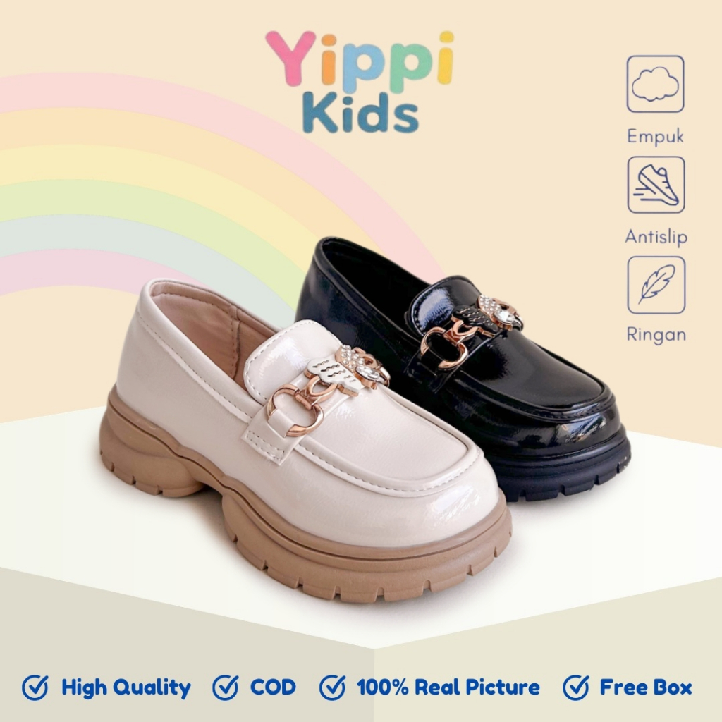 YIPPI KIDS - Sepatu Flat Shoes Anak Perempuan 26-36 Sepatu Pansus Anak Cewek 1-6 Loafer Anak Cewek