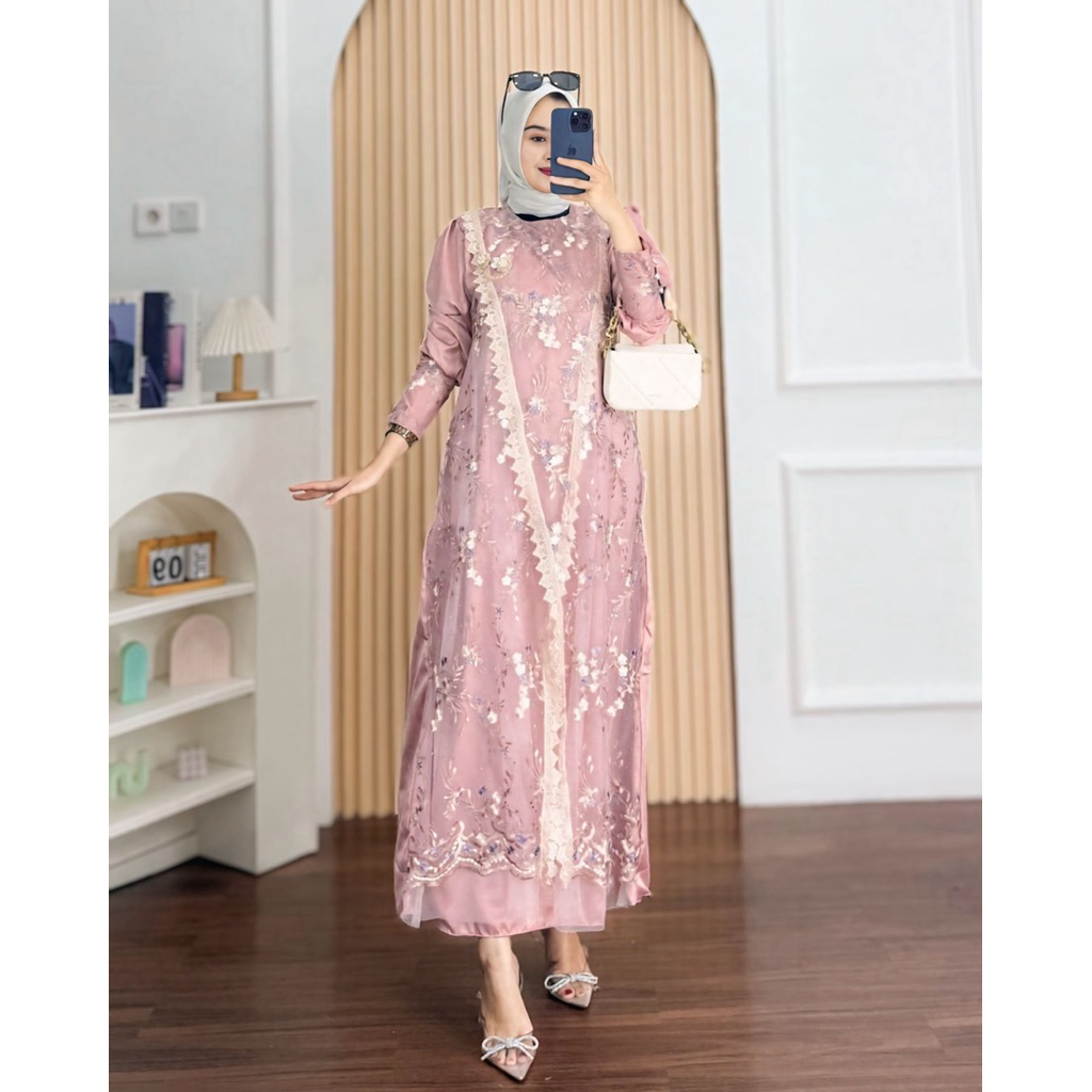 GAMIS MEWAH ELEGAN TERBARU DREES MELISA BURKAT MODEL TERBARU KODANGAN MEWAH ELEGAN
