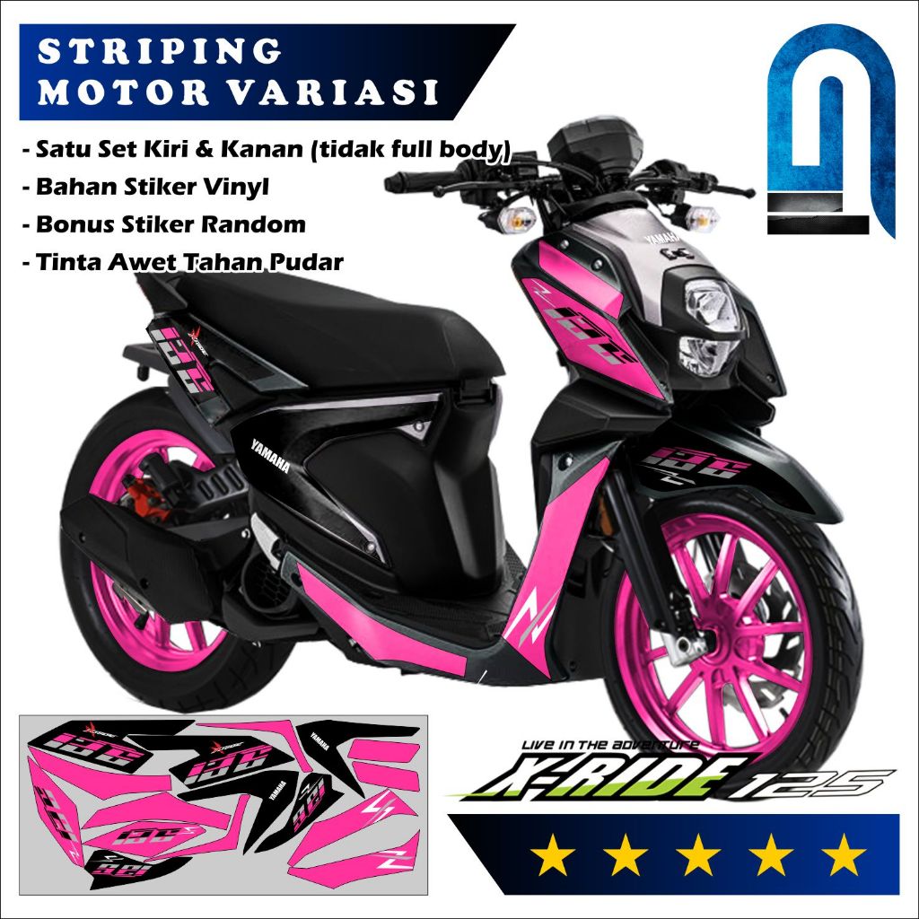 Striping X RIDE 125 New Stiker Striping Yamaha X Ride 125 Variasi / Desain VT01