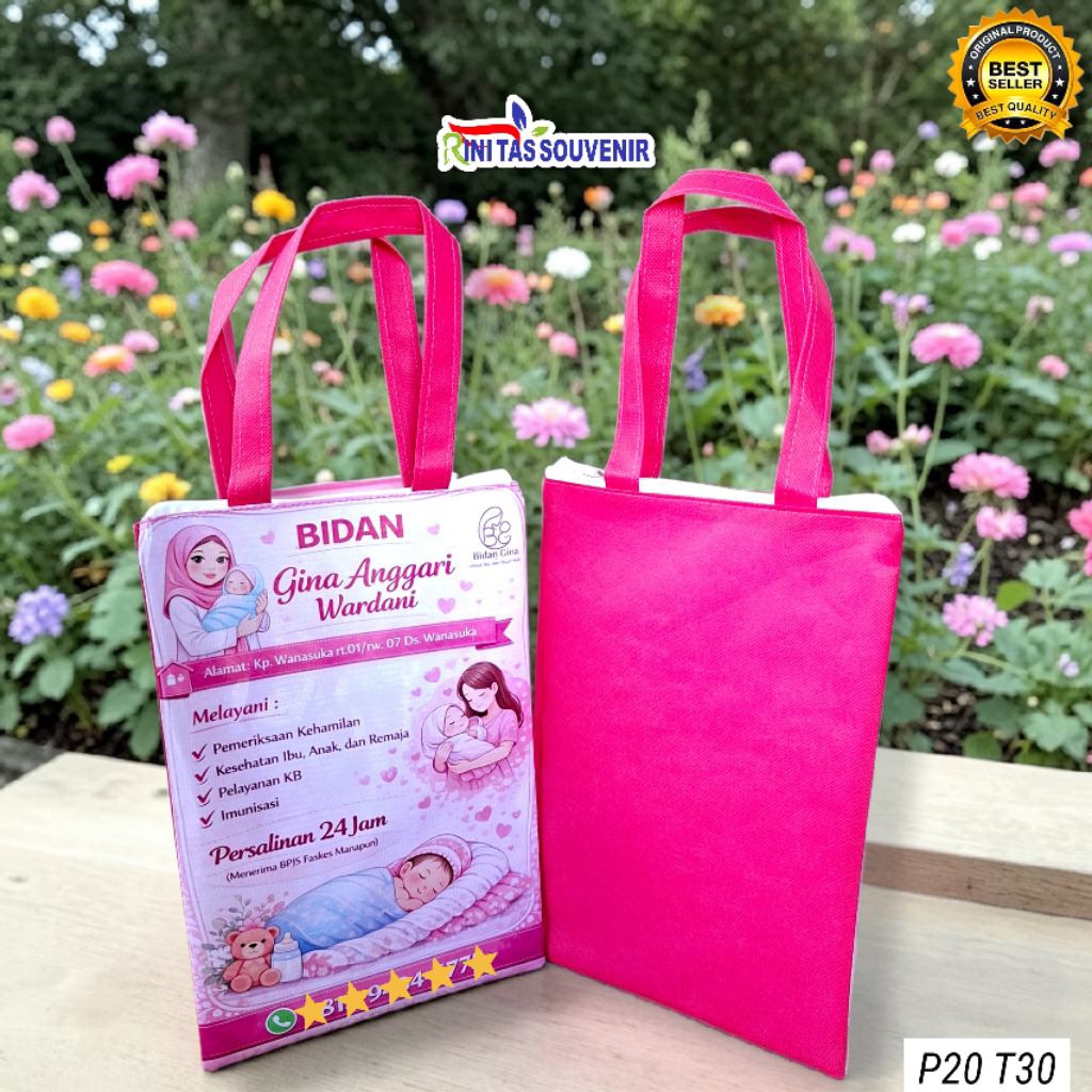 Tas Bidan KIA Resleting Tas Souvenir Bidan KIA Tas Buku KIA Tas Bidan Murah