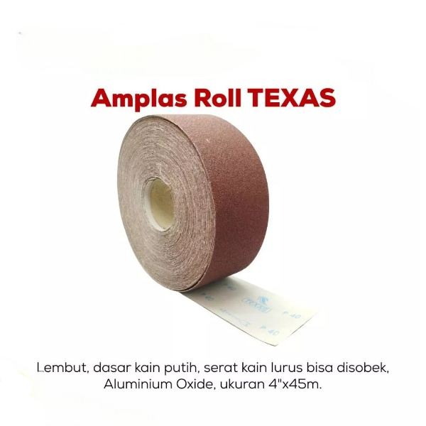 AMPLAS ROLL KAIN Grit 40 Per Meter / AMPLAS METERAN TEXAS