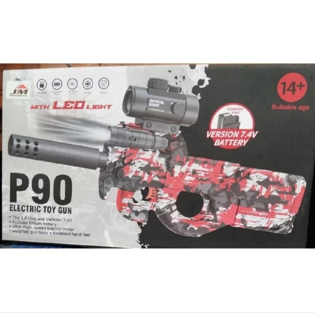 mainan tembakan anak model p90