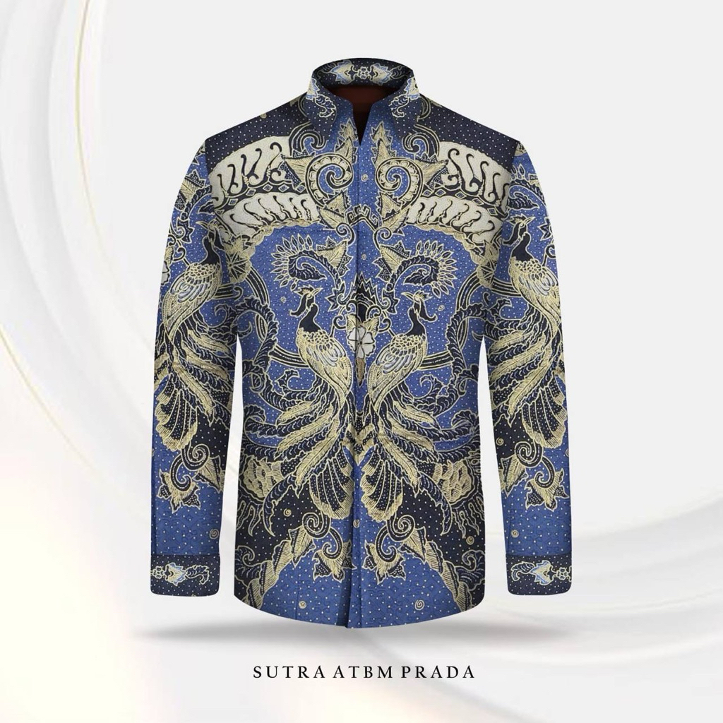 Kain Batik Tulis Sutra Prada Premium Pola Kemeja - RR016