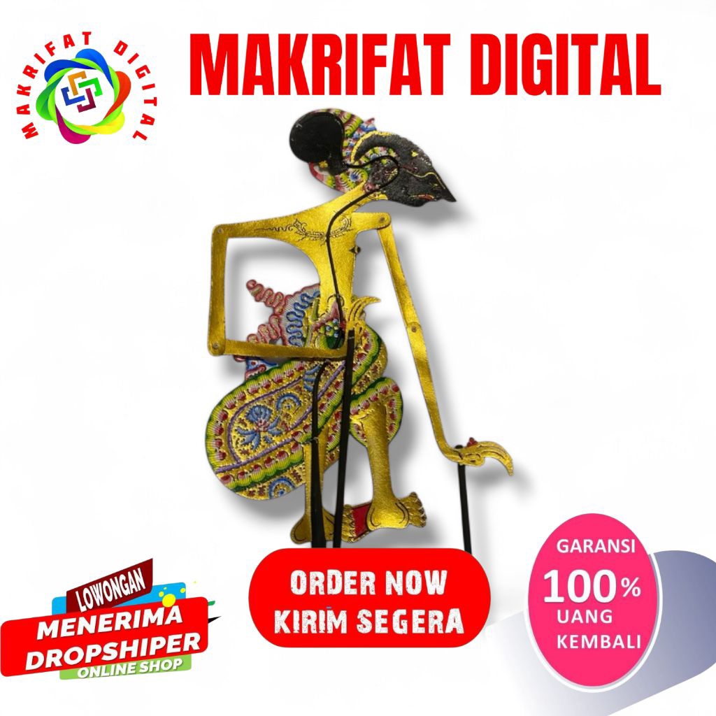 ZACK MART Wayang Kulit Kerbau ASLI Pandawa Lima Alusan Spesial Ukuran Standar Dalang