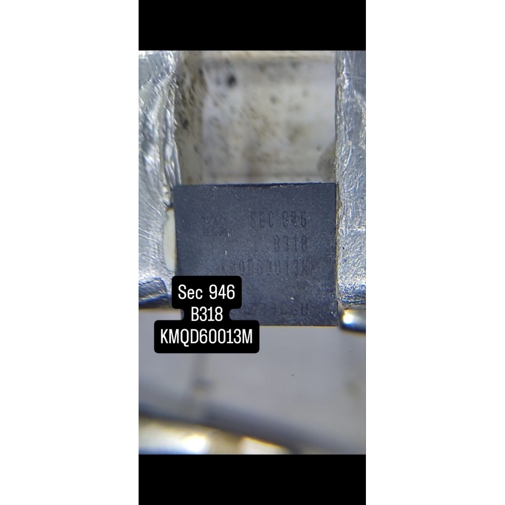 IC emmc Sec 946B318KMQD60013M bekas copotan pcb kembung