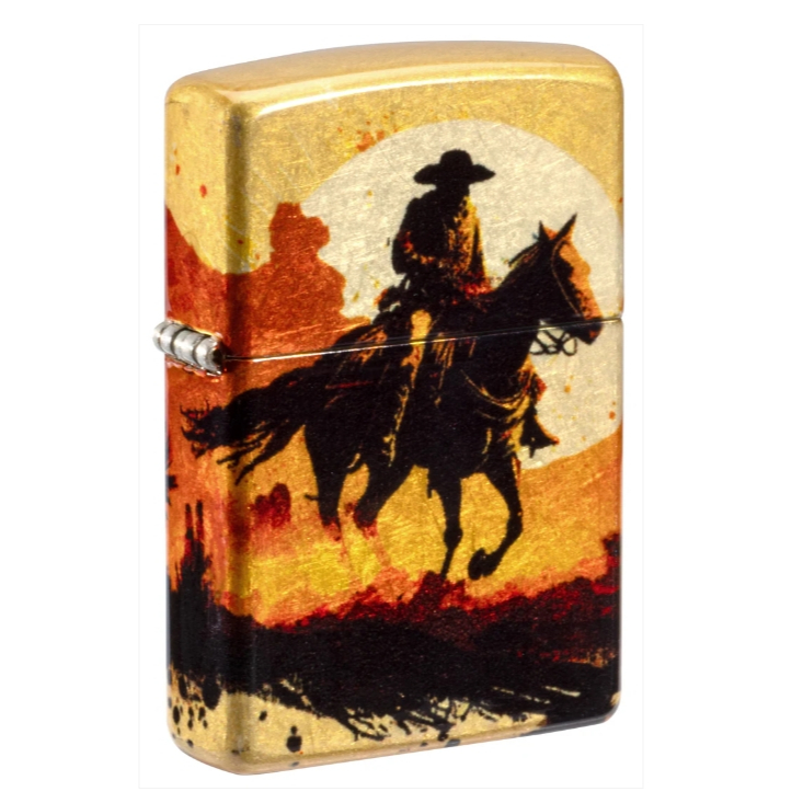Zippo Original 47143 Cowboy on Horse Racing Wrangler (540 Fusion)