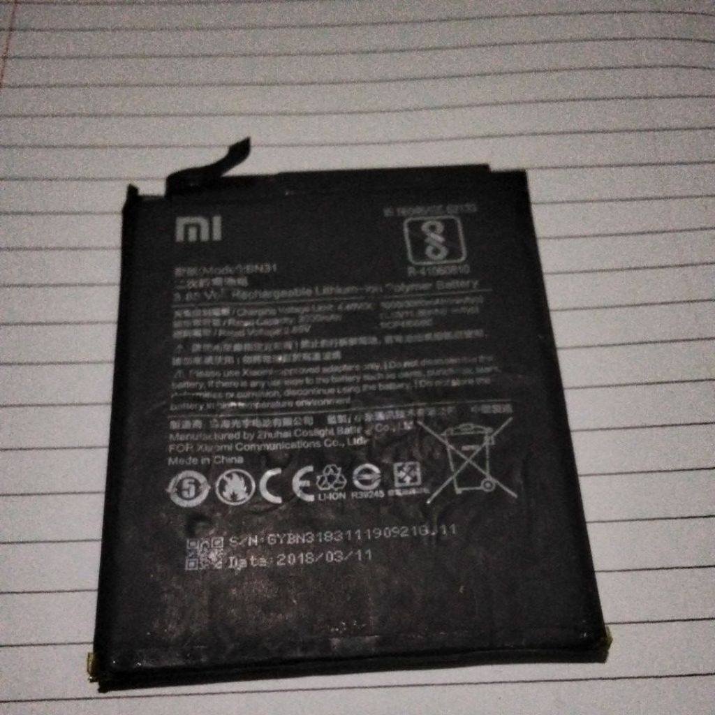 baterai original copotan mi A1 normal tested