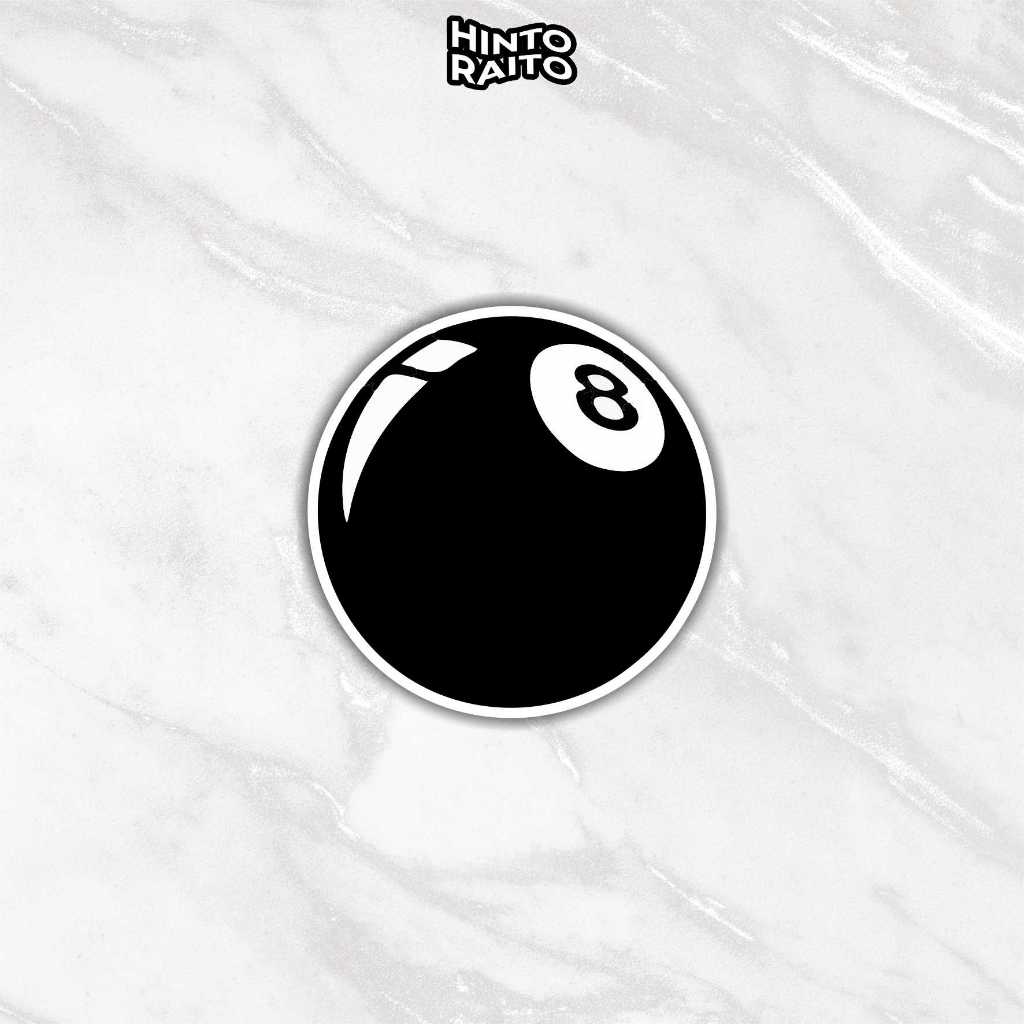 Stiker Satuan 8 Ball - Sticker Helm, HP, Laptop dan Tumbler