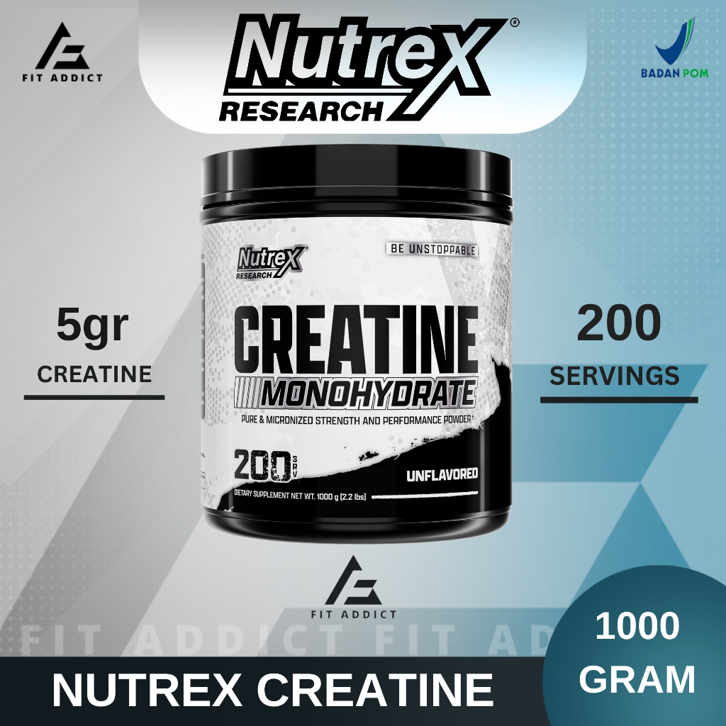 Nutrex Research Creatine 1000 Gram 200 Servings Creatine Monohydrate 1 Kilogram Kg