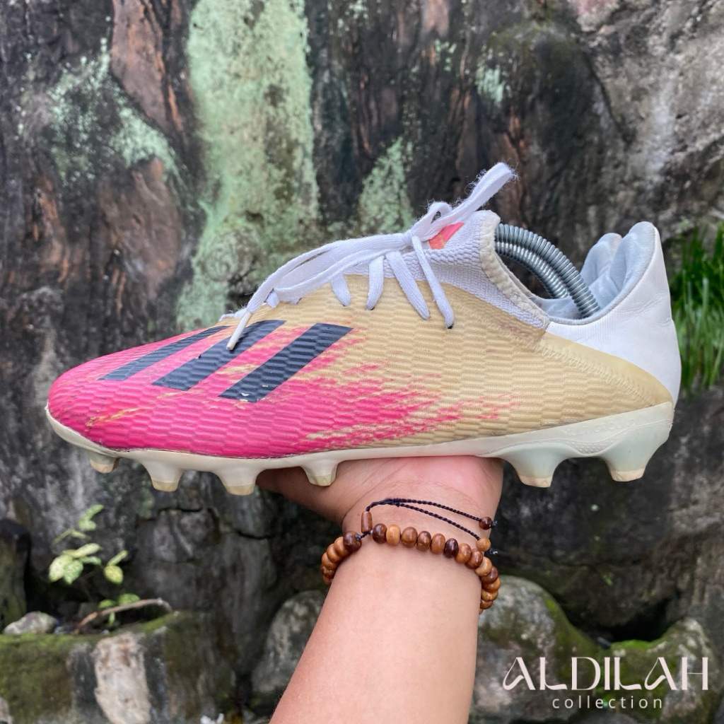 adidas X 19.3 MG 'White/pink' Size 44 (28cm) Sepatu Bola
