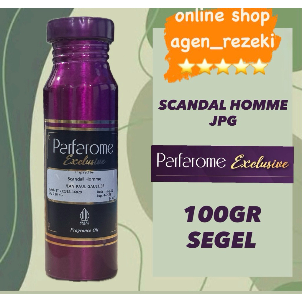 SCANDAL HOMME JPG BY PARFAROME EXCLUSIVE 100GR SEGE