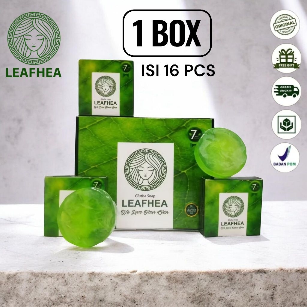 LEAFHEA 1 BOX  isi 16 pcs sabun Leafhea noutrish soap Original 100%