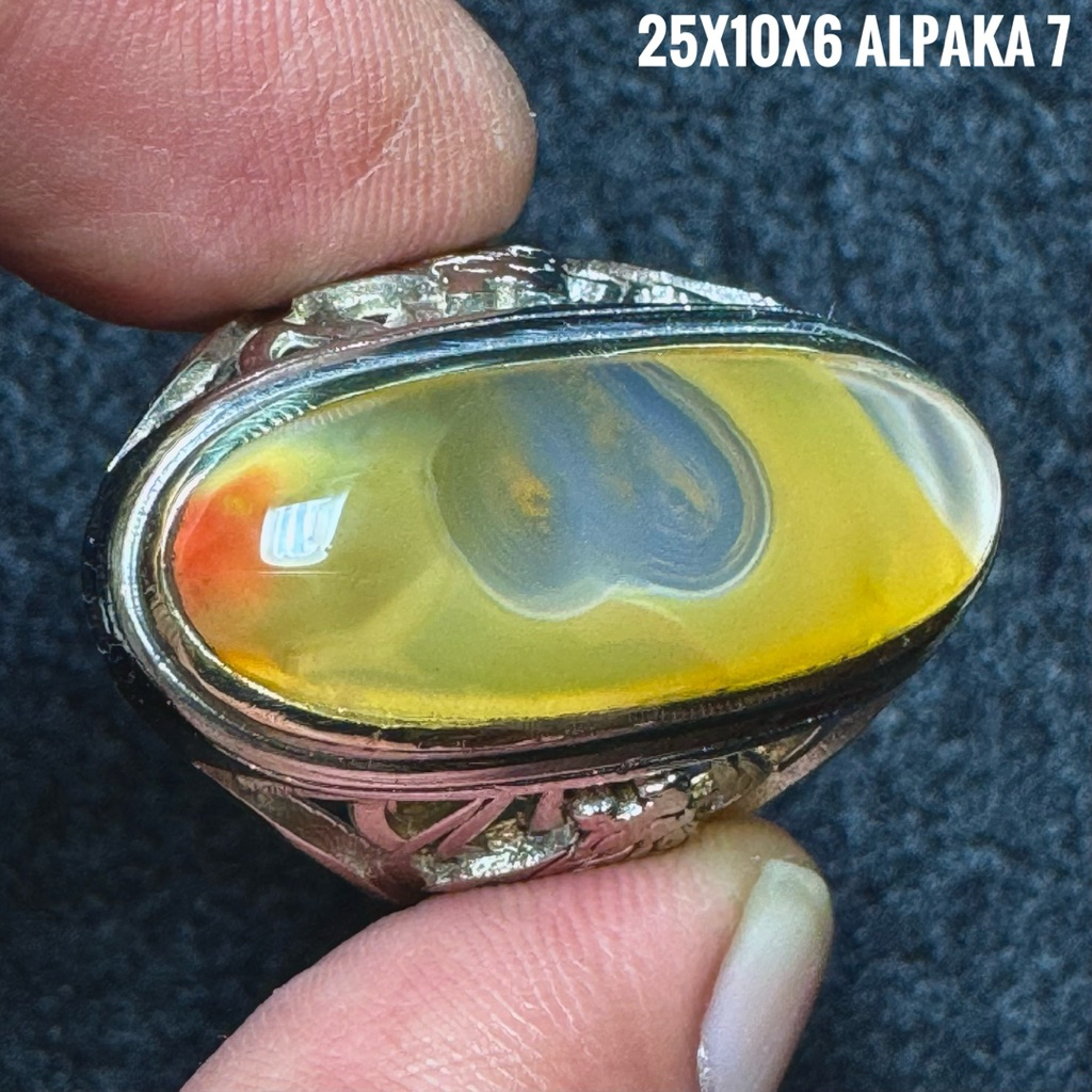 Cincin Batu Akik Natural Lafadz Allah