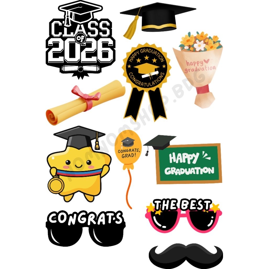 Props Photobooth Kelulusan Graduation wisuda 2026
