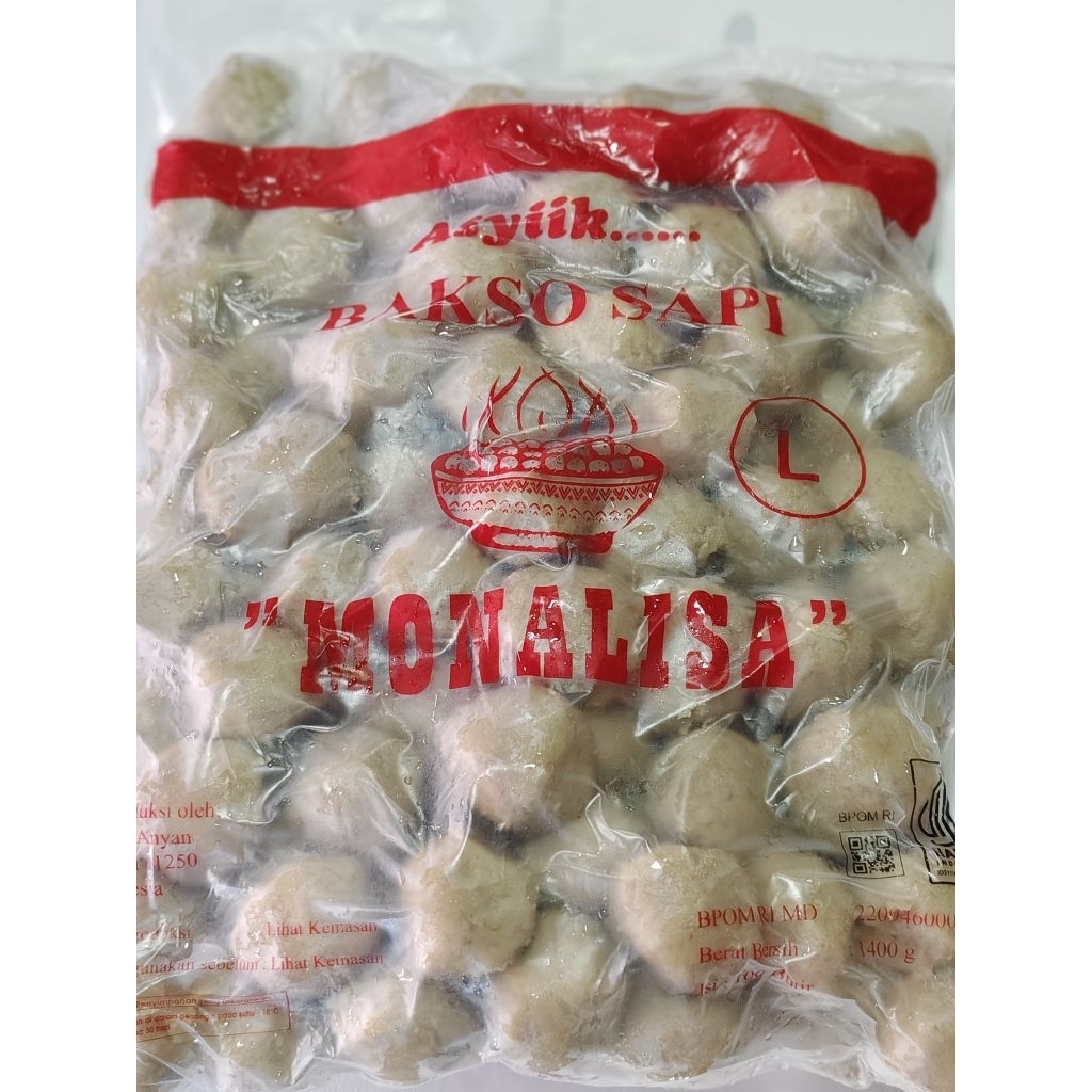 BAKSO SAPI MONALISA UKURAN L ISI 100 'ASLI'
