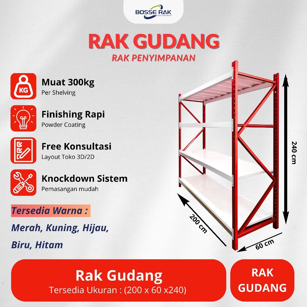 Rak HDR Mini / Rak Gudang/Ban / Rak Heavy duty