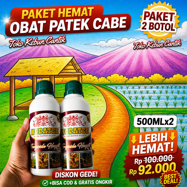 Paket Obat Patek Cabe NOPATEK 500ml x2 Obat Antraknosa Cabai Obat Busuk Buah Cabe Obat Jamur Tanaman