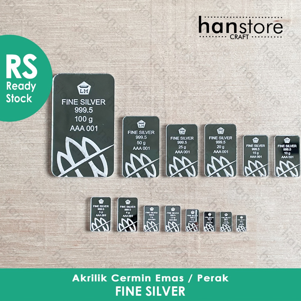 RS Replika logam mulia FINE SILVER ANTAM 25 gr - 10 gr / Silver Dekorasi / Mahar