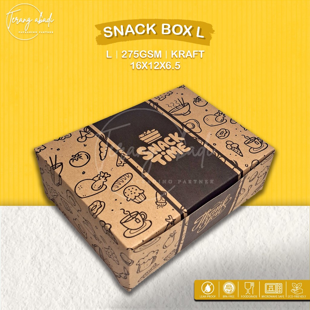 [New Product] Dus Snack Box Kraft L (Large) 16x12x6.5 /Dus Snack /Snack box M/Box Kraft/Snack Box Kr