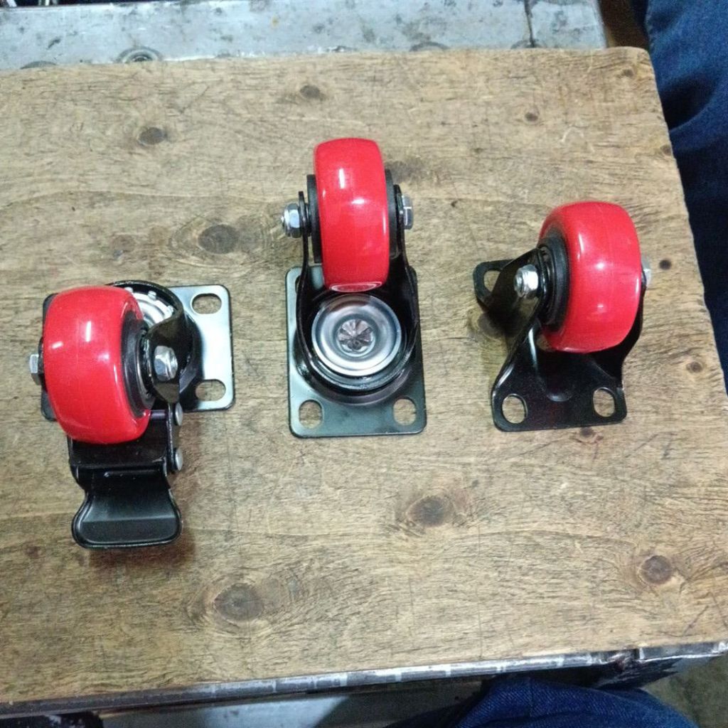 Roda pu medium 2inch hidup mati rem MURAHHH roda troli 2"