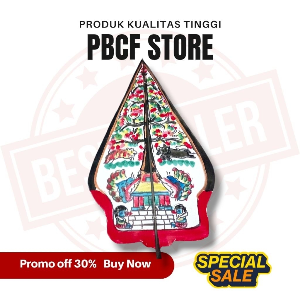 PBCF STORE Gunungan Wayang Kulit Karton Kecil