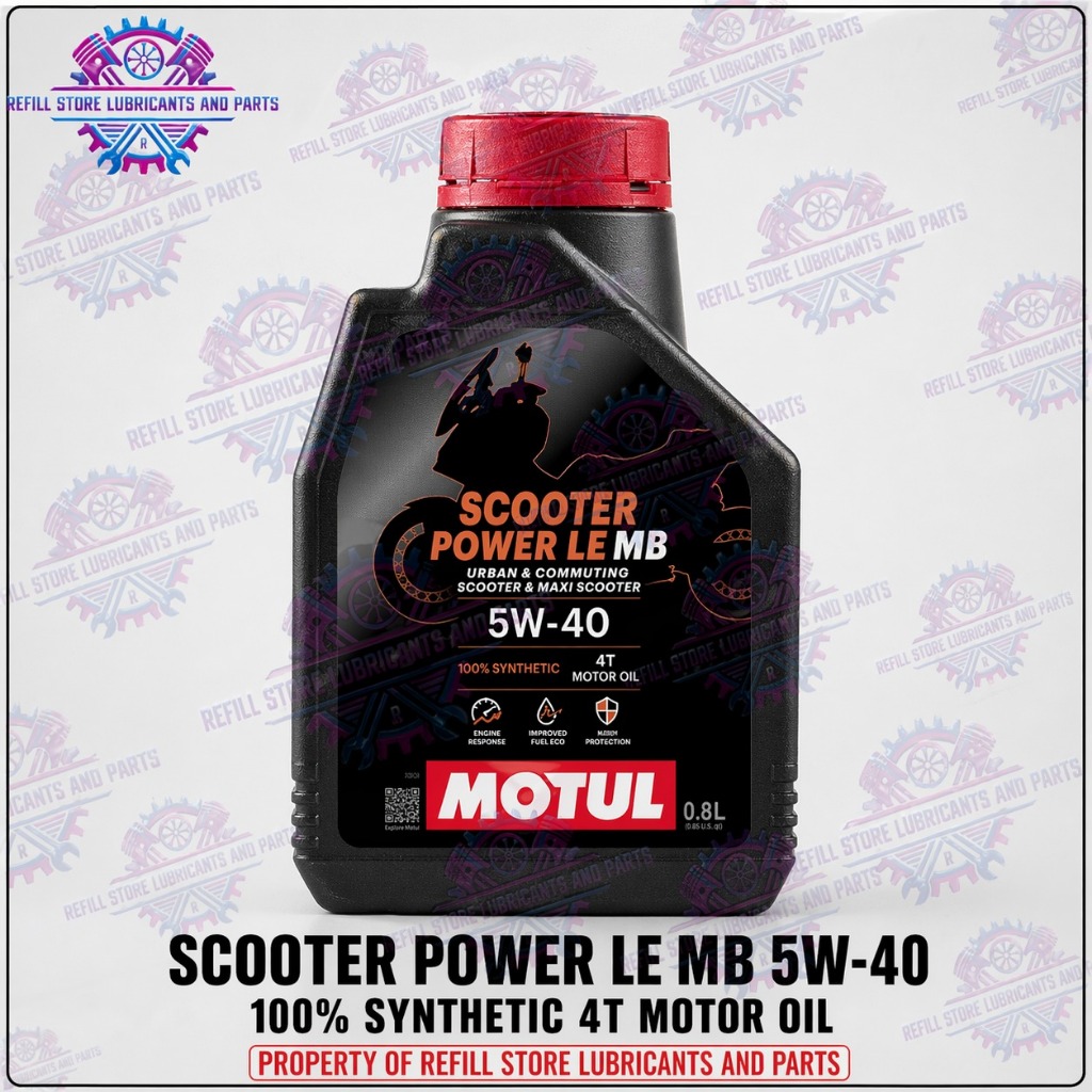 Motul Scooter Power LE MB 5W-40 0.8L | Oli Motor Matic Full Synthetic JASO MB Original