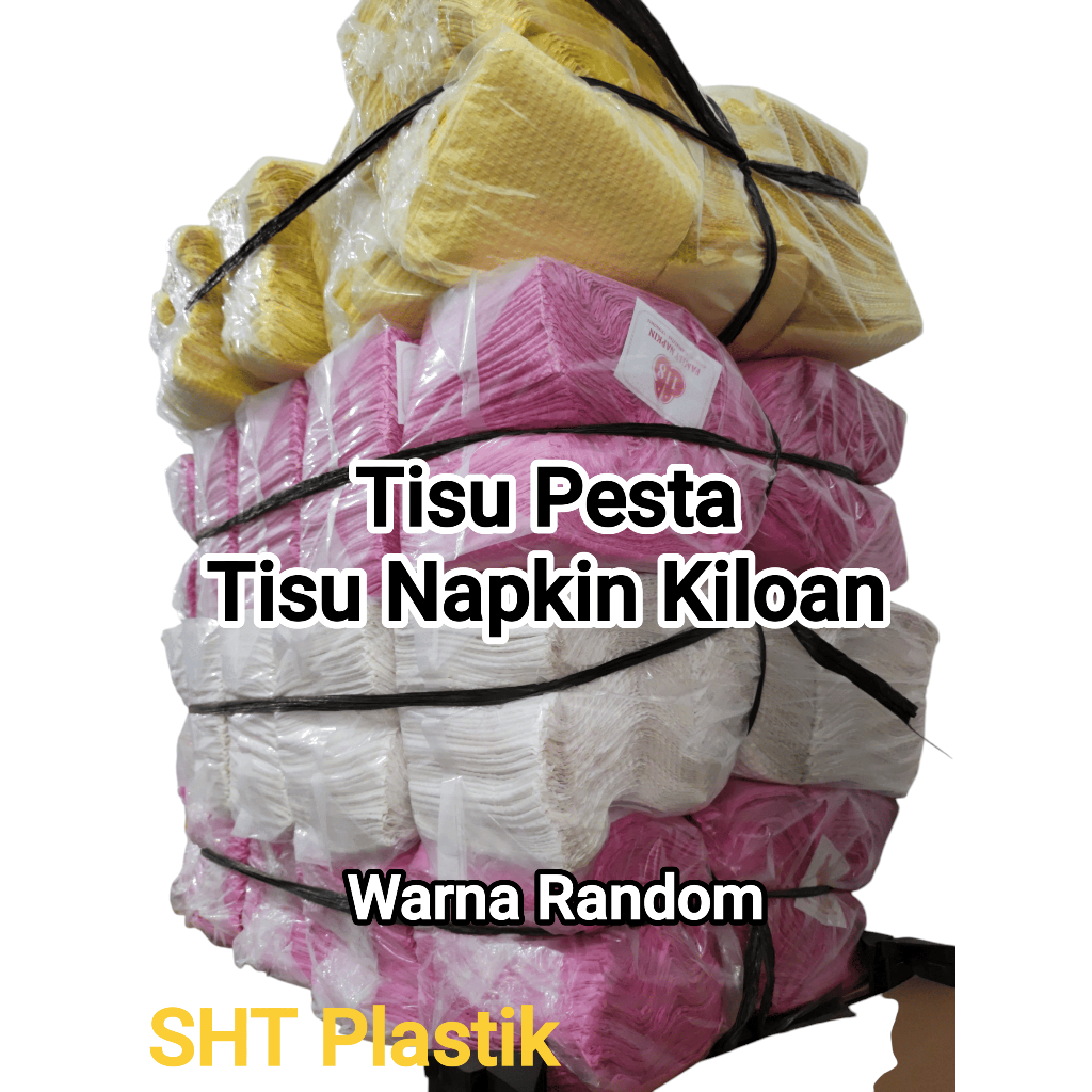 Tisu Pesta Tissue Napkin Serbet Kuliner Katering Makan Polos Warna