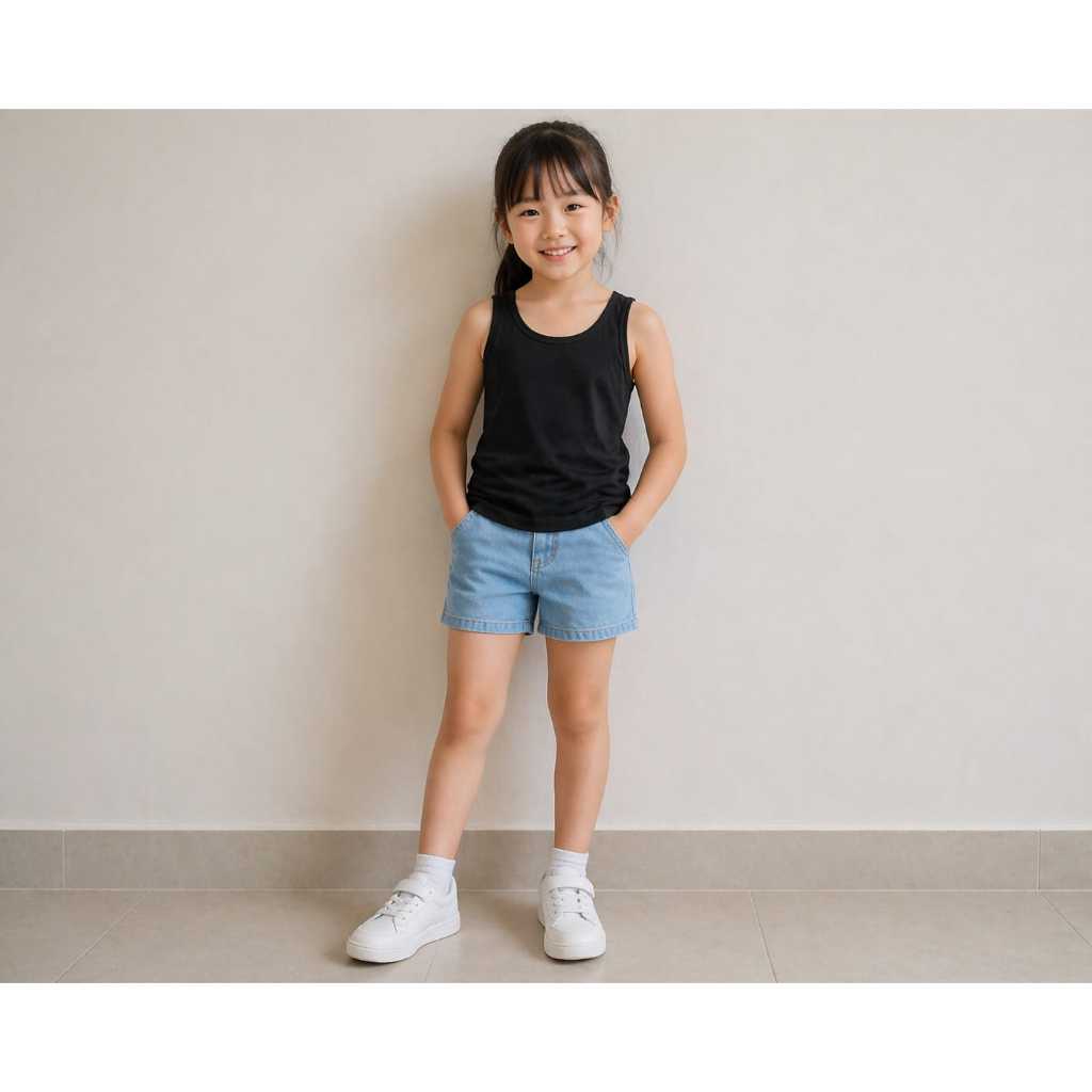TANKTOP ANAK / TANKTOP SINGLET ANAK PEREMPUAN SIZE M / L / XL USIA 4 - 12 TAHUN
