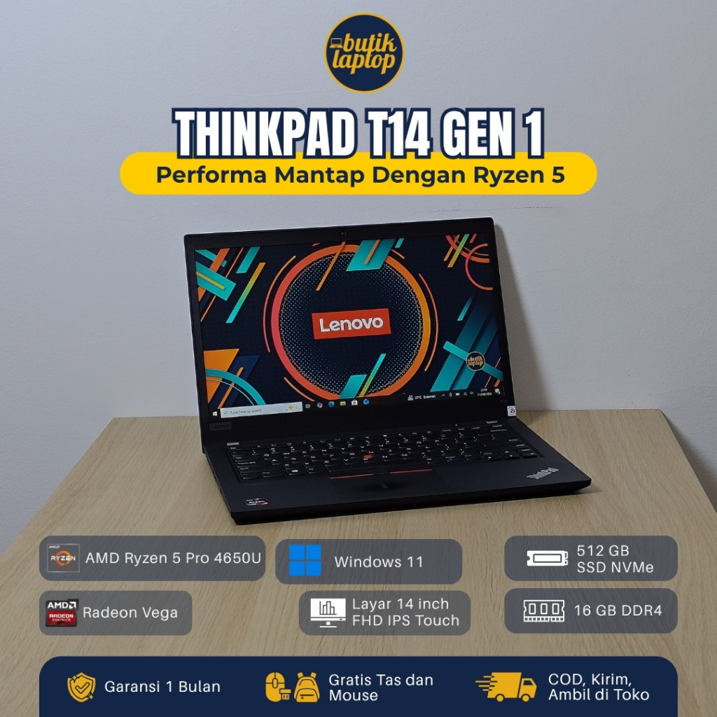 Lenovo Thinkpad T14 G1 Ryzen 5 Pro RAM 16 GB SSD 512 GB