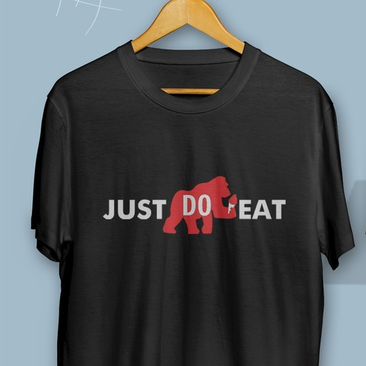 KAOS JUST DO EAT - KAOS LENGAN PENDEK COTTON COMBED 30S