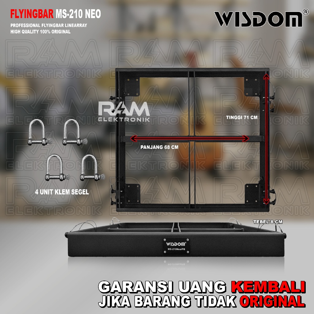 Flying Bar Line Array WISDOM MS 210 NEO | MS210NEO Brecket Gantung Linearray Original