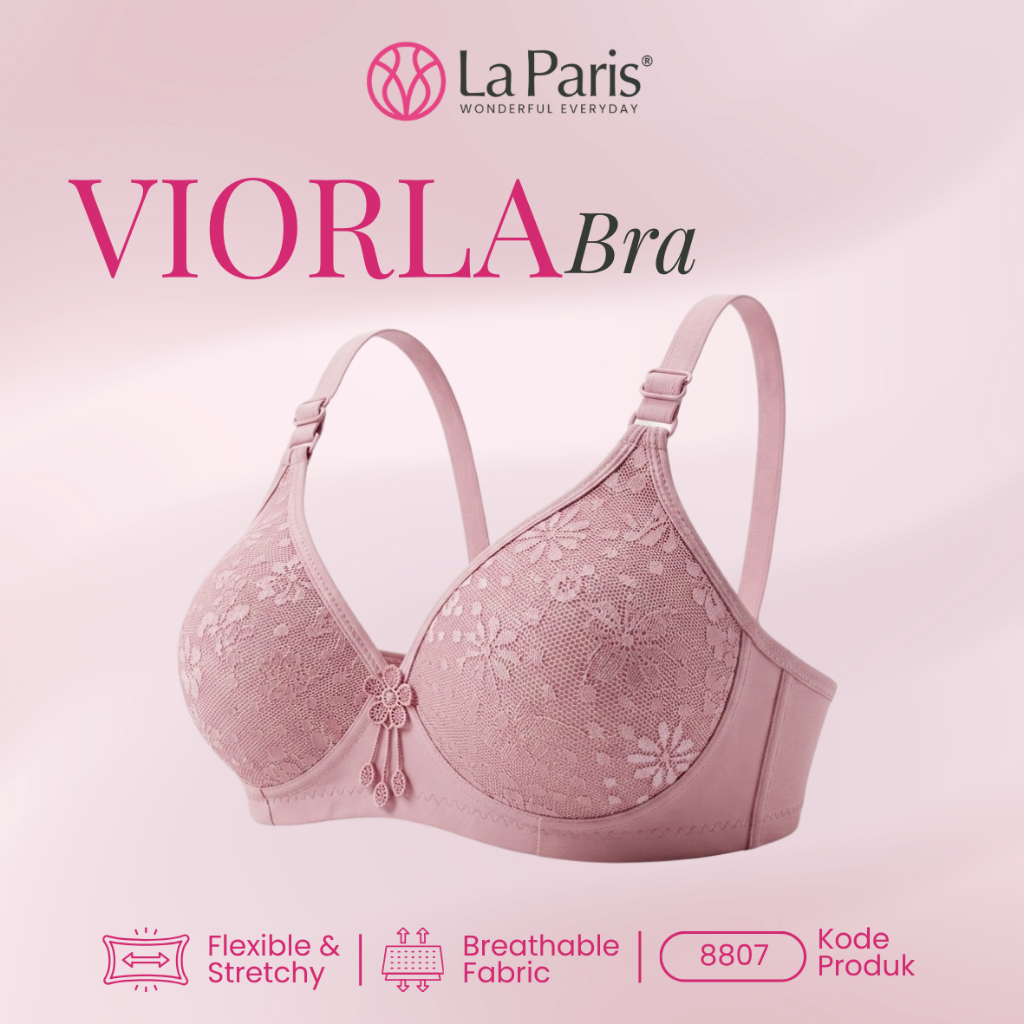 LA PARIS BH Push Up Tanpa Kawat Anti Kendur Bahan Katun Untuk Wanita Pakaian Brukat Tanpa Kawat Wani