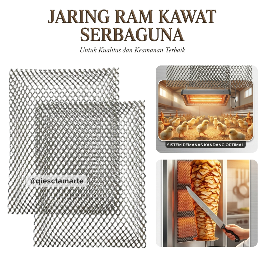 Jaring Ram Kawat Serbaguna Gasolek Pemanas Kandang Ayam Pemanggang Kebab Burner Sekat Gasolec Infrar
