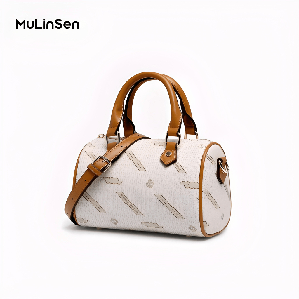 Mulinsen Handbag Wanita Tas Selempang Model Boston Kulit Premium Sling Bag Klasik Import