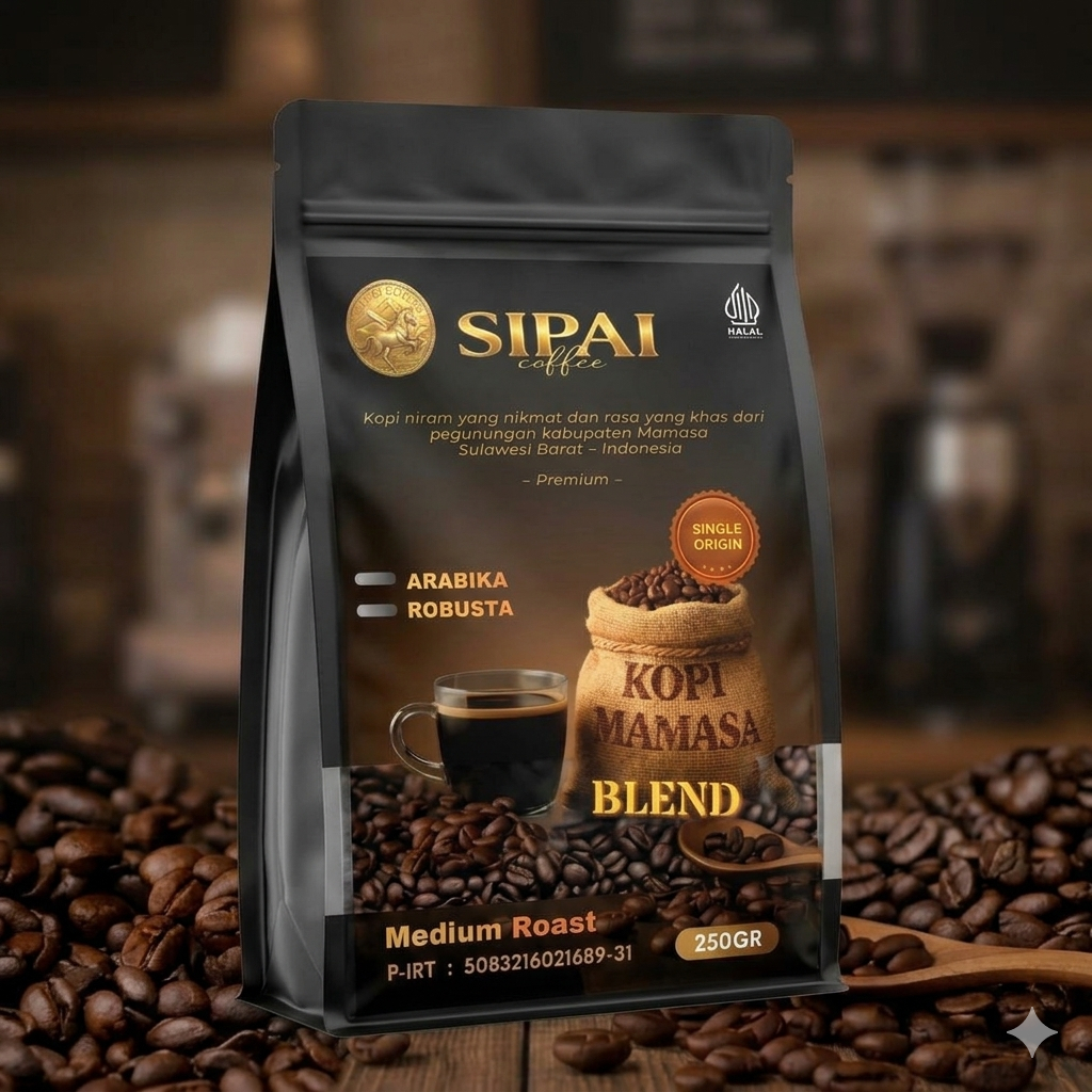 SIPAI Kopi Bubuk Mamasa Blend 250gr - Arabika Robusta Premium