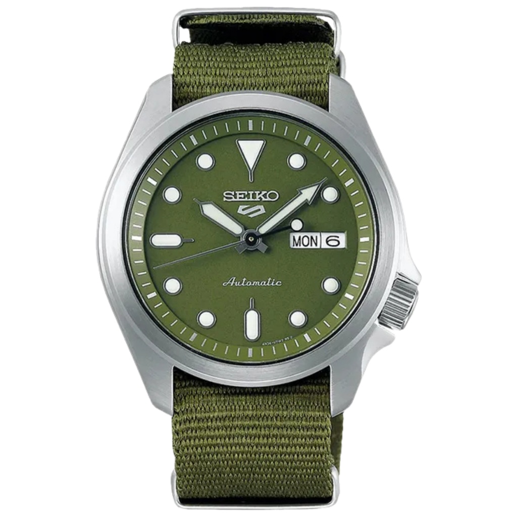Galery Jam Tangan SEIKO 5 SPORT SRPE65K1 Automatic Army Silver