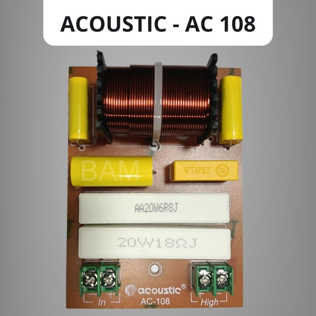 Crossover Pasif Acoustic AC 108 Filter Tweeter Anti Putus 1 Way