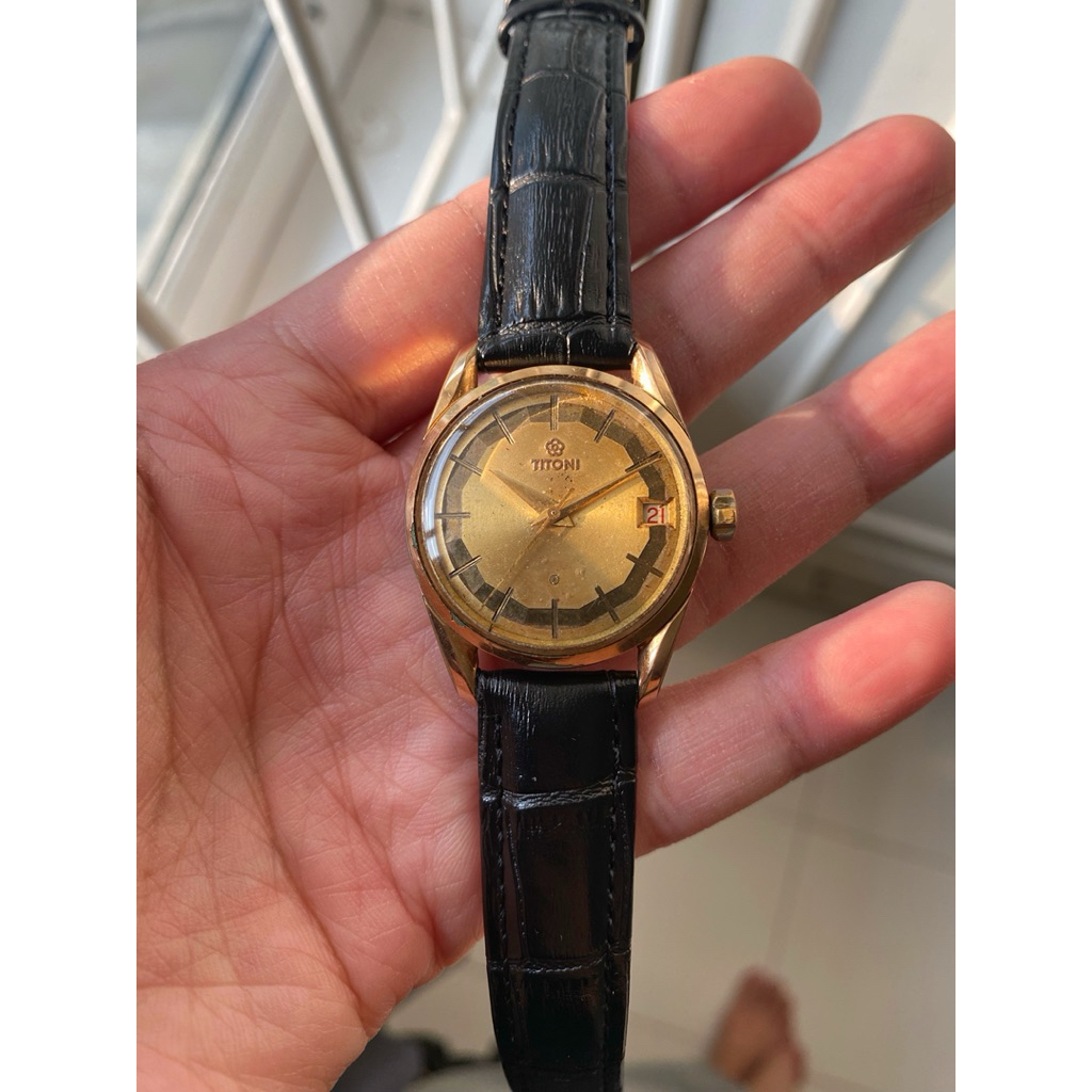 Titoni Piepan Dial Airmaster Swiss made Manual Winding 21 jewels movement Head Full Original , jam t