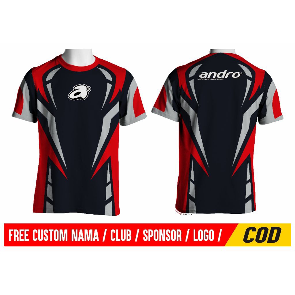 KAOS JERSEY PINGPONG ANDRO GAMING #TENIS MEJA