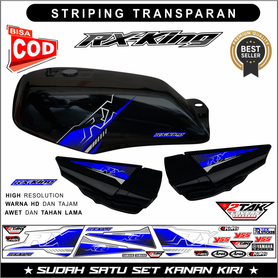 STRIPING TRANSPARAN RX KING MOTIP SIMPLE TERBARU/STRIPING TRANSPARAN MURAH RX KING SIMPLE CONCEPT