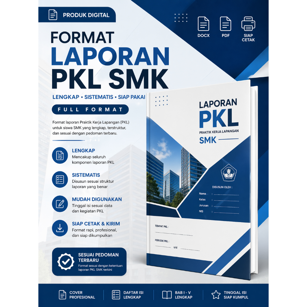 Template Laporan PKL SMK Anti Revisi (Full Lengkap + Siap Kumpul)