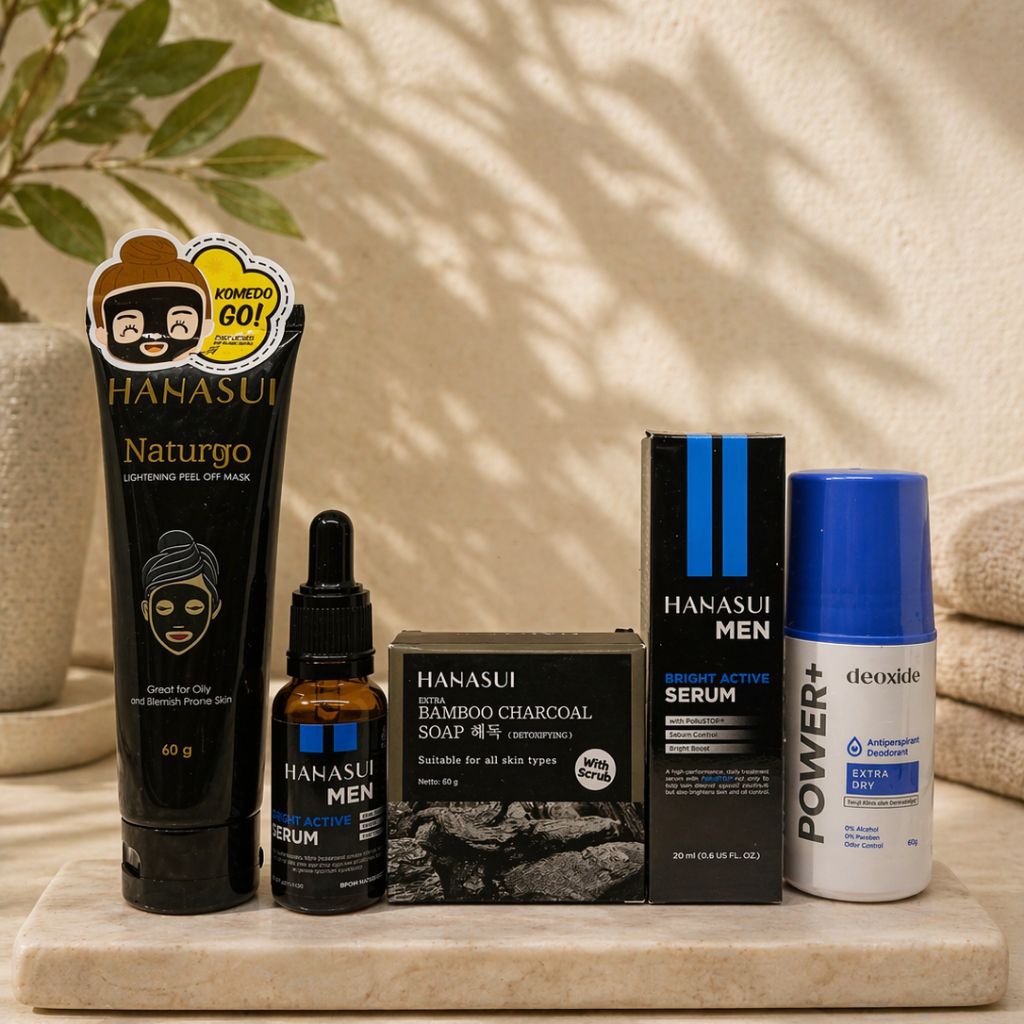 Paket HANASUI MEN  Perawatan Wajah Untuk Pria/Skincare Pria Hanasui