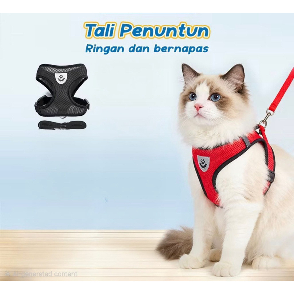 Tali kucing dan anjing Tali kucing Untuk jalan Harness kucing Tali hewan peliharaan
