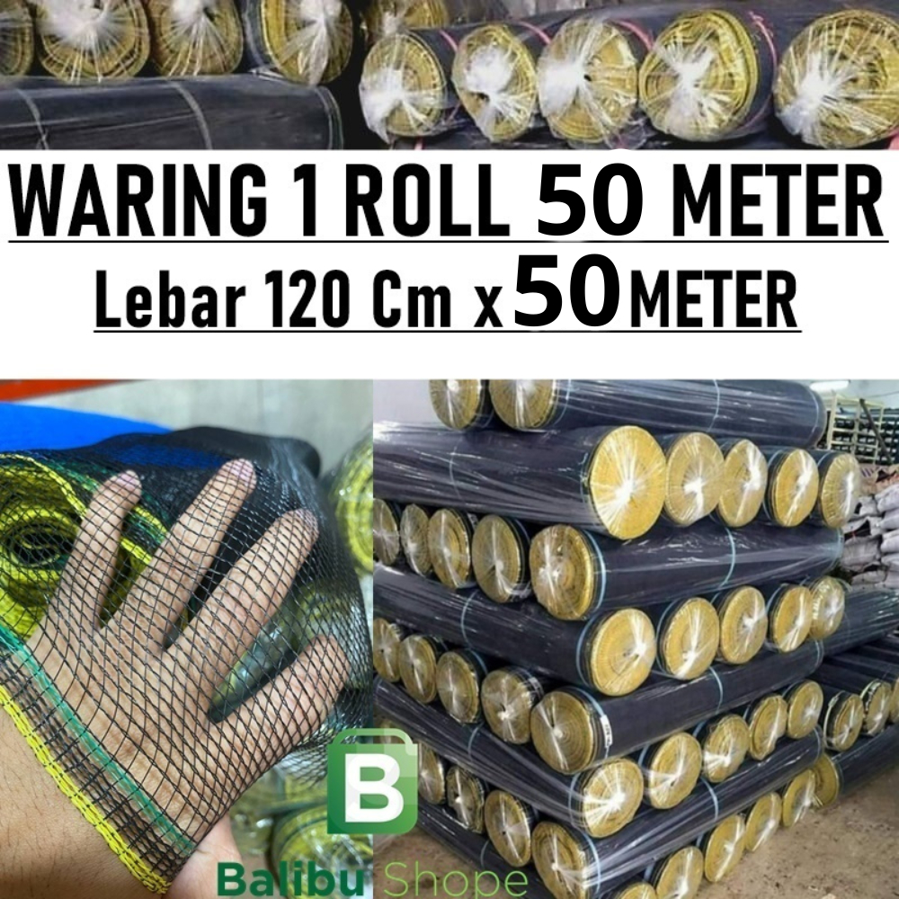 Jaring Waring Ikan 1 Roll Lebar 120 Cm 50 Meter