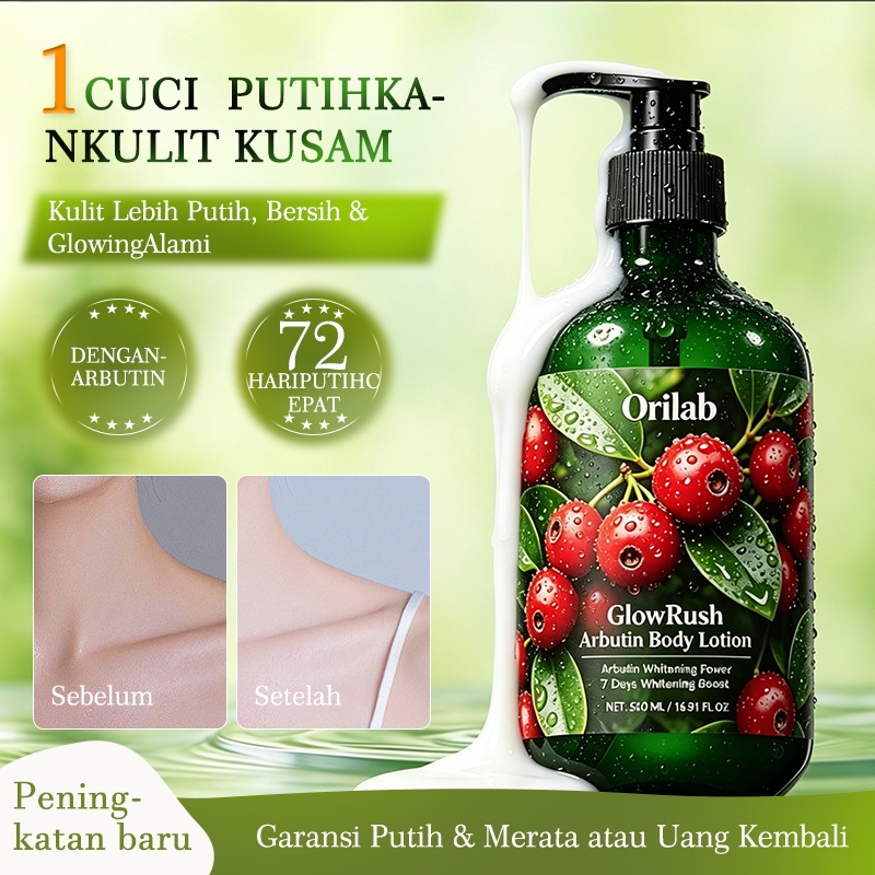 Lotion Badan Pemutih Arbutin Tone Up Body Lotion Efek Instan Mencerahkan Kulit Kusam Belang Hitam Se