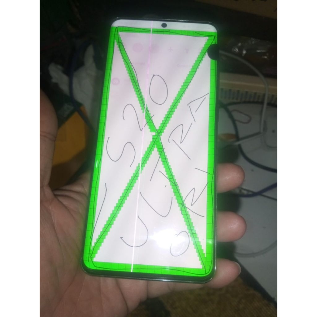 lcd touch screen frame Samsung s20 ultra ORI minus