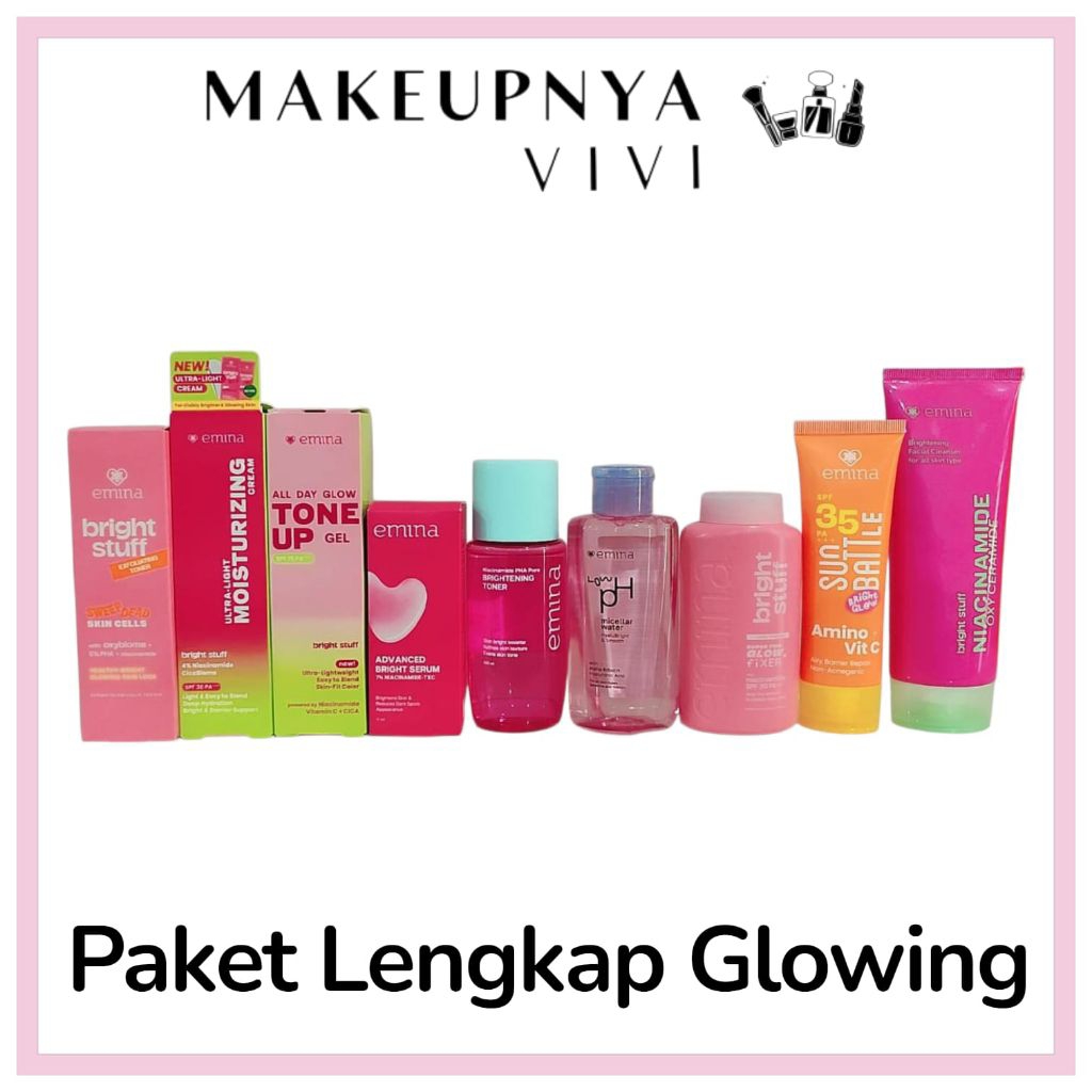 BISA COD - EMINA BRIGHT STUFF Paket Murah dan Lengkap (Kemasan Terbaru)